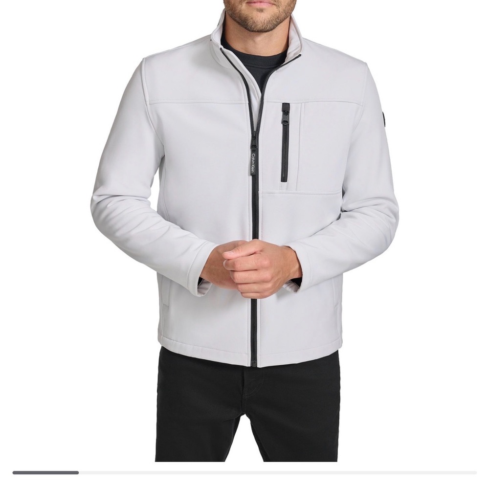 Calvin Klein Men's Light Gray Softshell Jacket